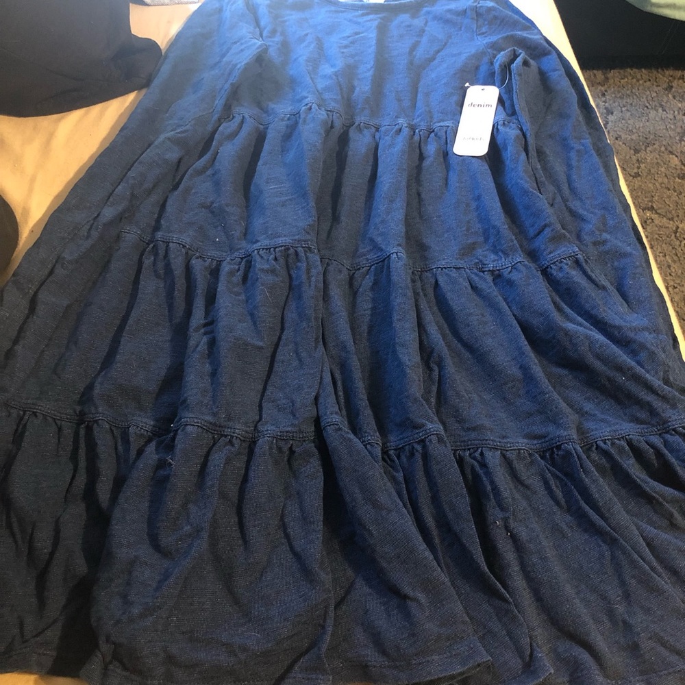 Fab kids 14-16  long sleeve babydoll denim dress